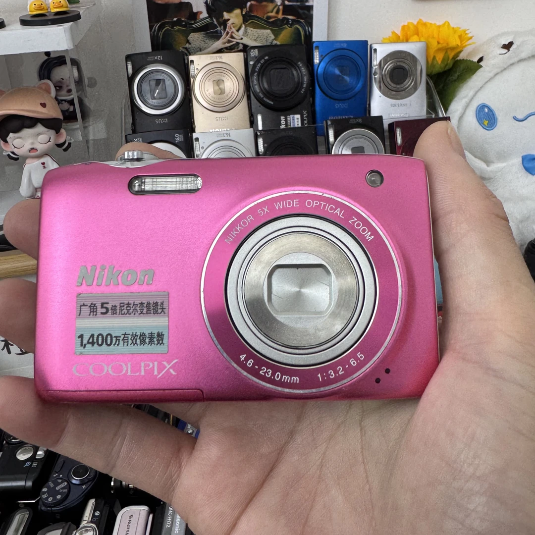 99新 Nikon/尼康 s3100 樱花粉网红款复古冷白磨皮出片送相机包