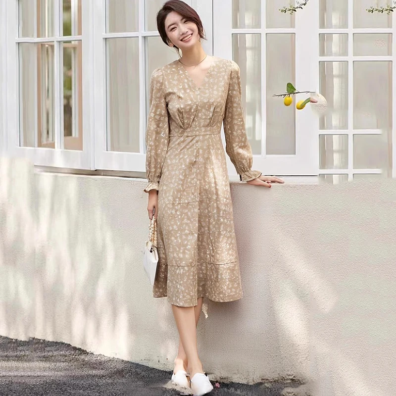 25348【碧K系列】收腰小碎花连衣裙HA3507