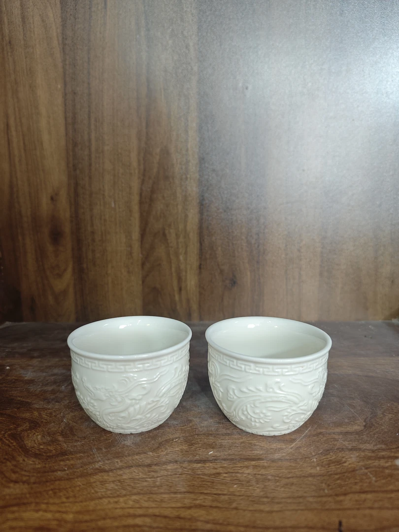 B220景德镇制仿古陶瓷主人杯一对