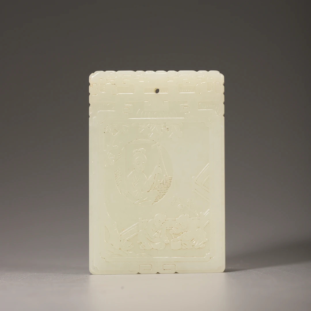 HY23 清代 和田玉人物故事牌