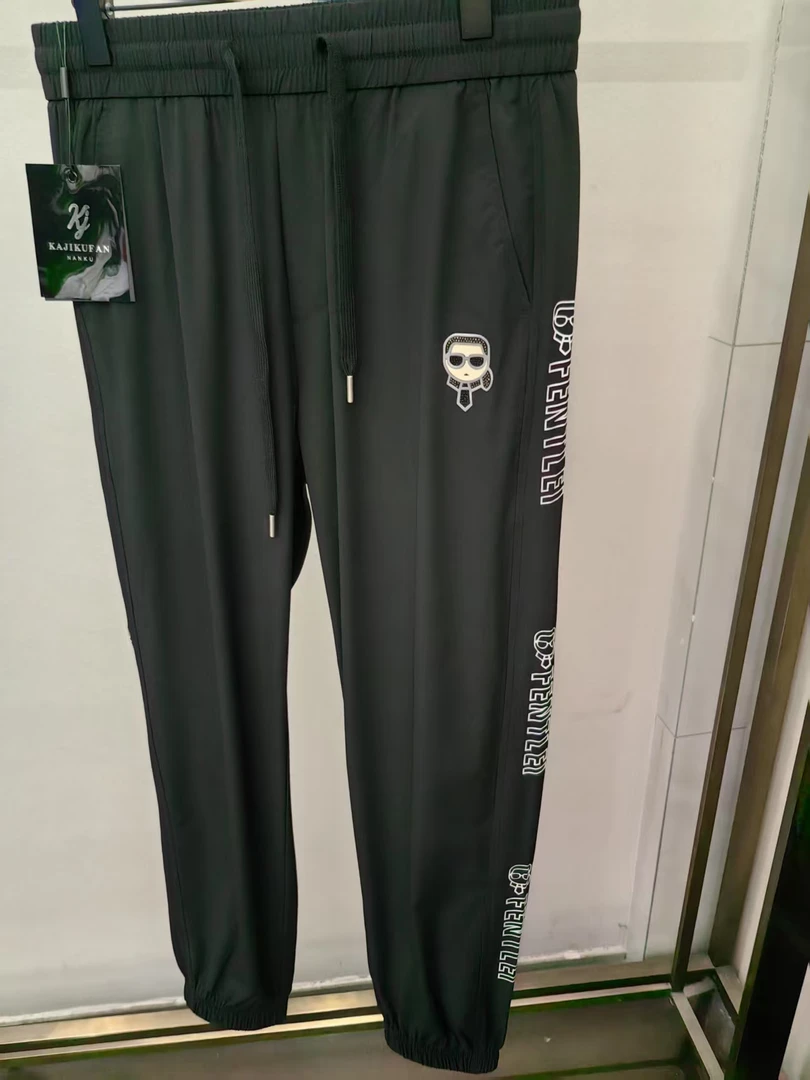 25夏季男士小老佛爷黑色休闲裤G519