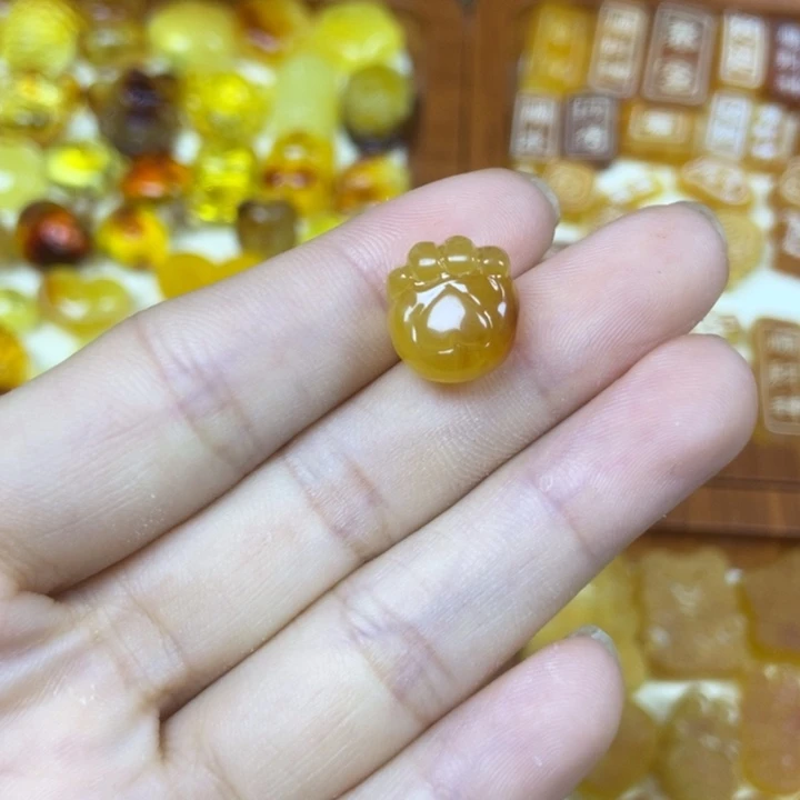 橄榄核吊坠小猫爪7