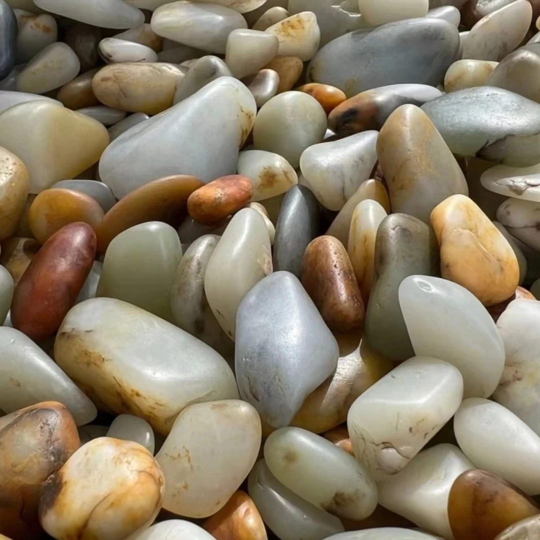 和田奇石籽摆件手把