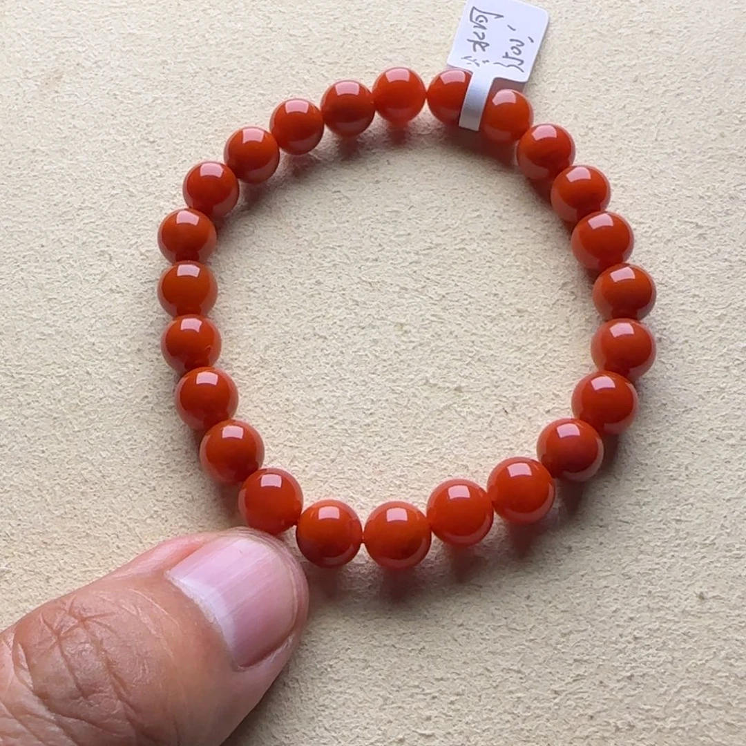 手链未镶嵌南红玛瑙8mm冷水河