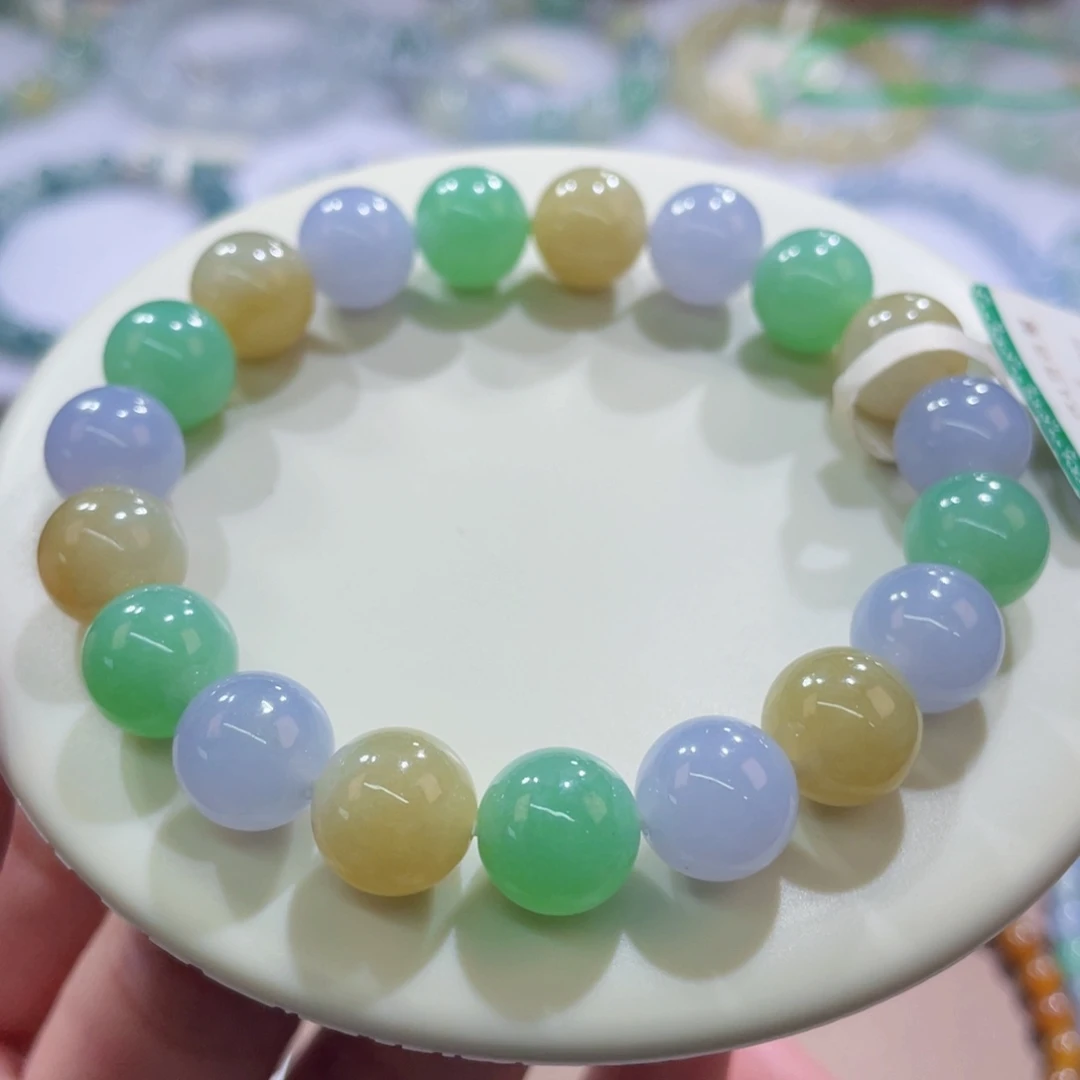 未镶嵌手链翡翠三彩卡10