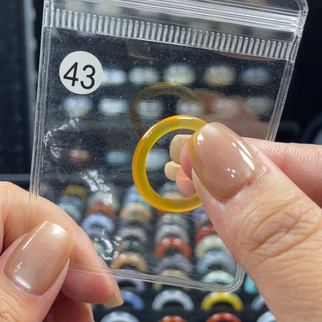 玛瑙/玉髓未镶嵌戒指43号港码14.5直径17（非质量问题.不退不换）