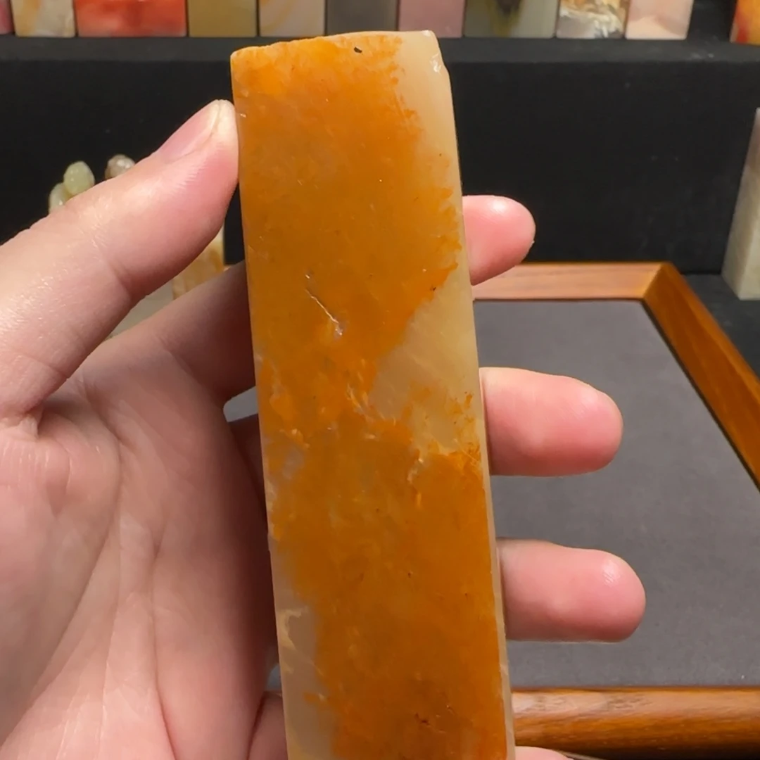 巴林石印石牛角冻3.1×10.4