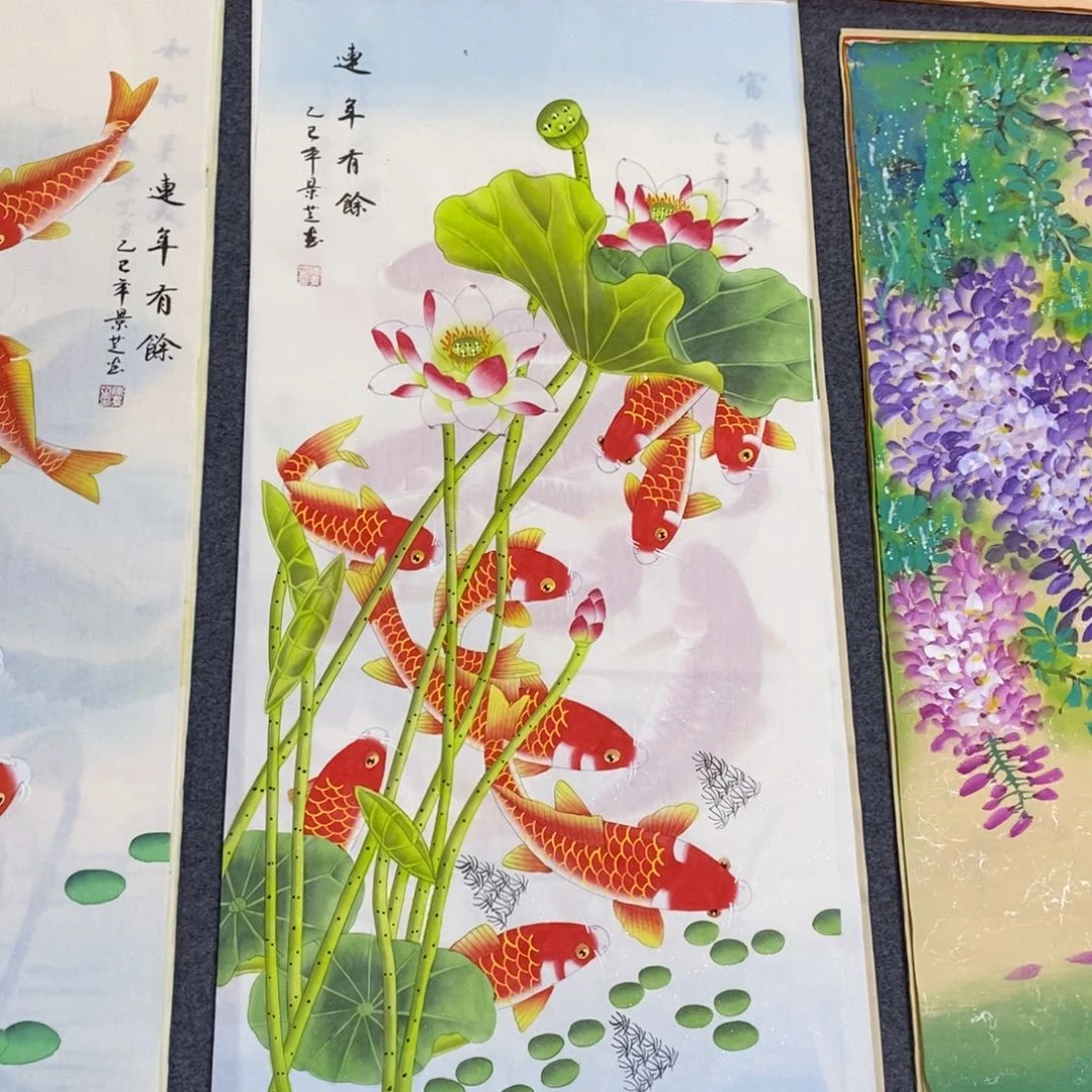 国画尺寸100✖️50三尺工笔手绘