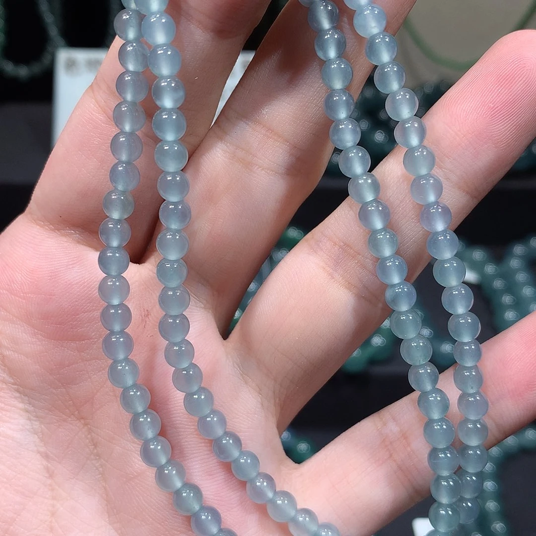 翡翠未镶嵌套链天然a货翡翠项链4.8