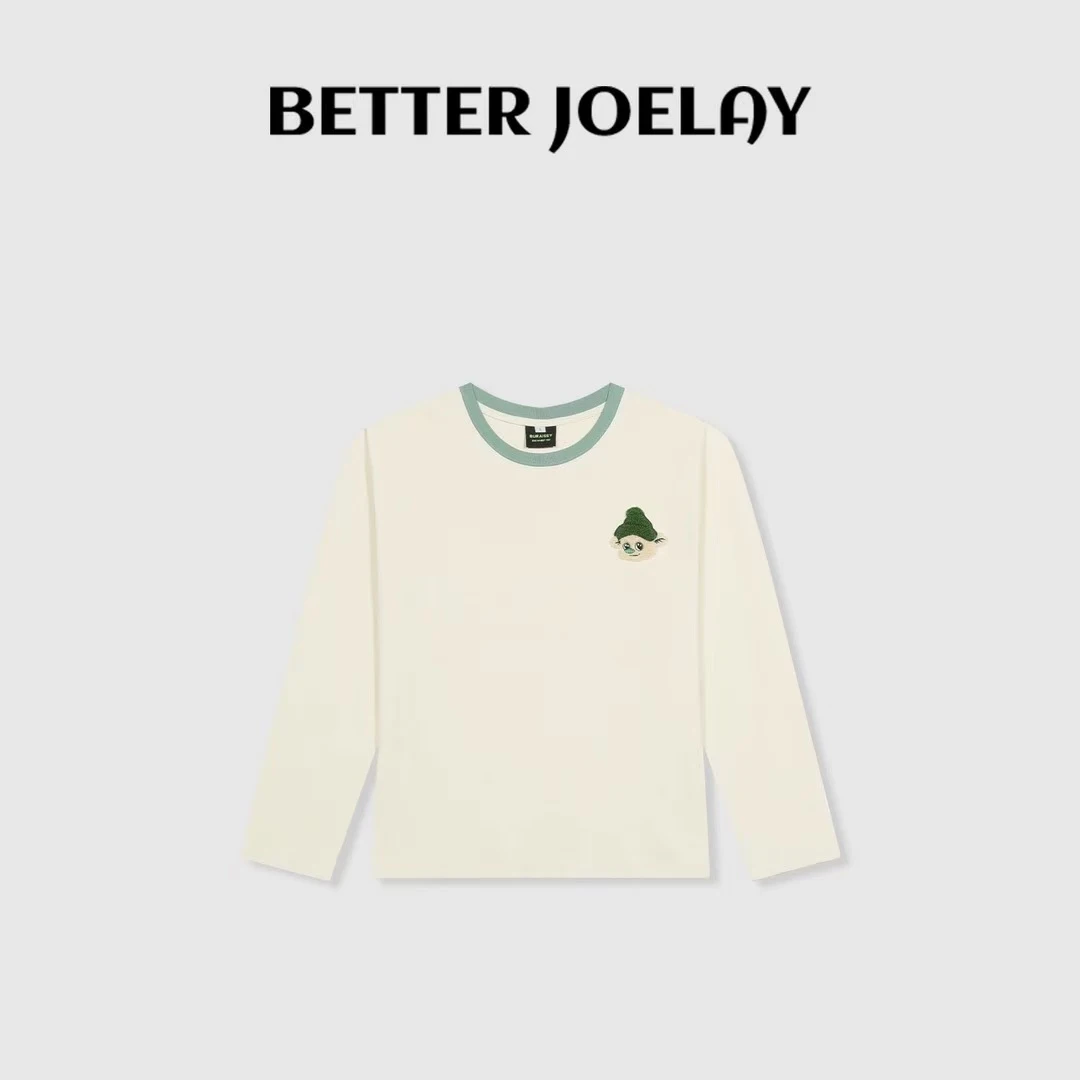 BETTER JOELAY-中版【呆呆脑袋】百搭长袖T恤 休闲宽松简约ZZ3704