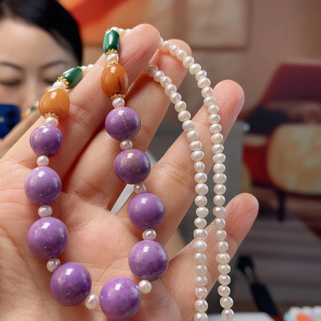 蜜蜡未镶嵌裸石蜜蜡项链