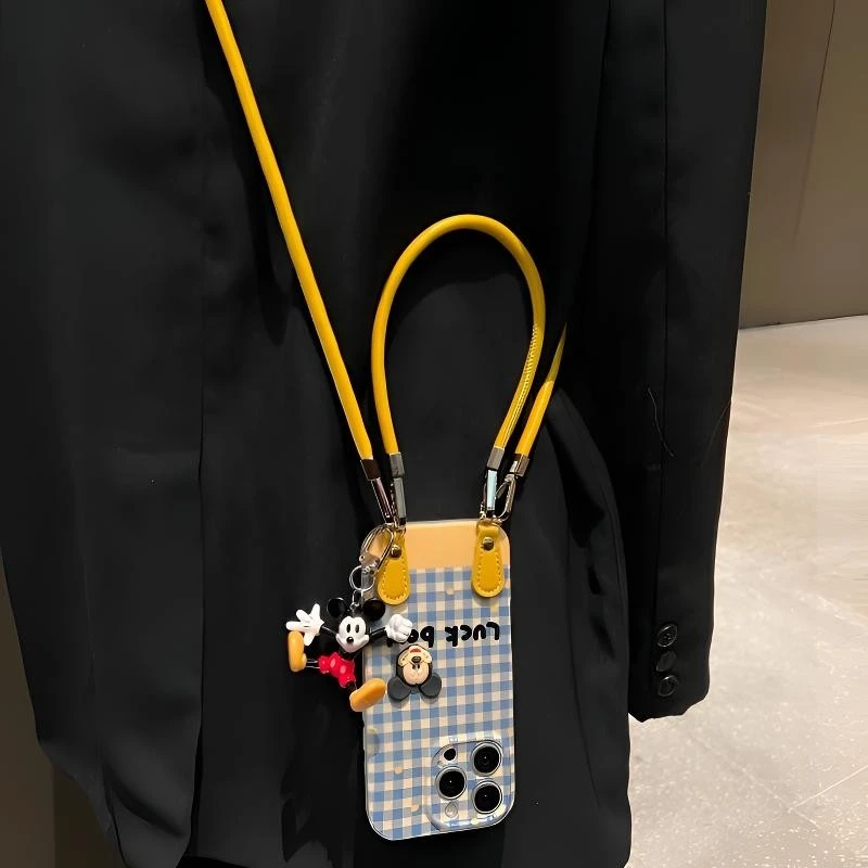 适用可爱田园风斜挎苹果16promax菲林手机壳华为oppovivo小米卡通