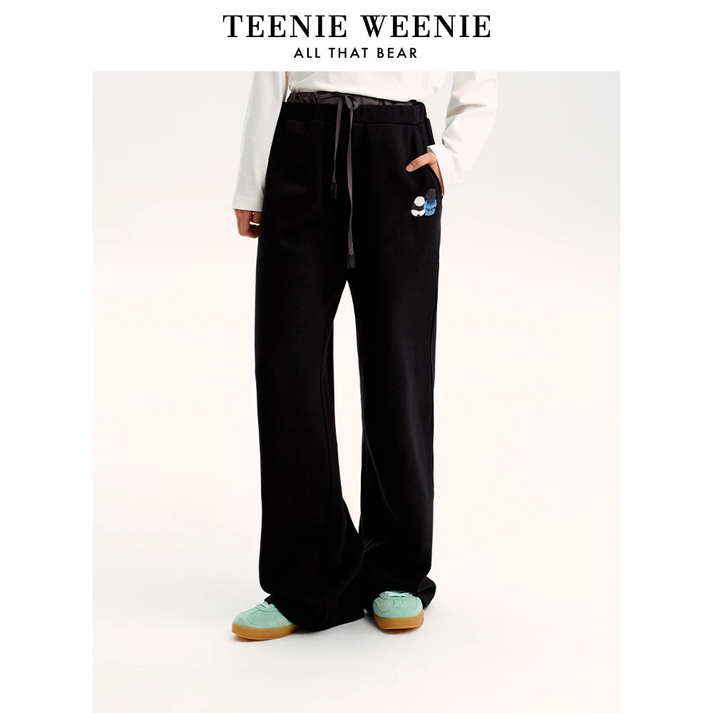 【达人专属】TeenieWeenie休闲简约时尚拼接柔软直筒裤TTTM248V27N