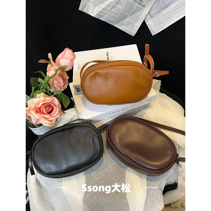 【Ssong】头层羊皮豆豆包单肩斜挎包