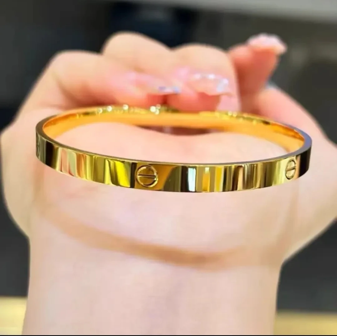 合金手镯 精工/【卡家同款一字手镯】女款经典光面