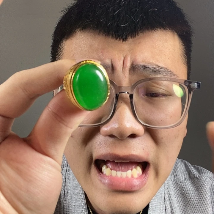 未镶嵌戒指翡翠高端时尚大鸽子蛋戒指