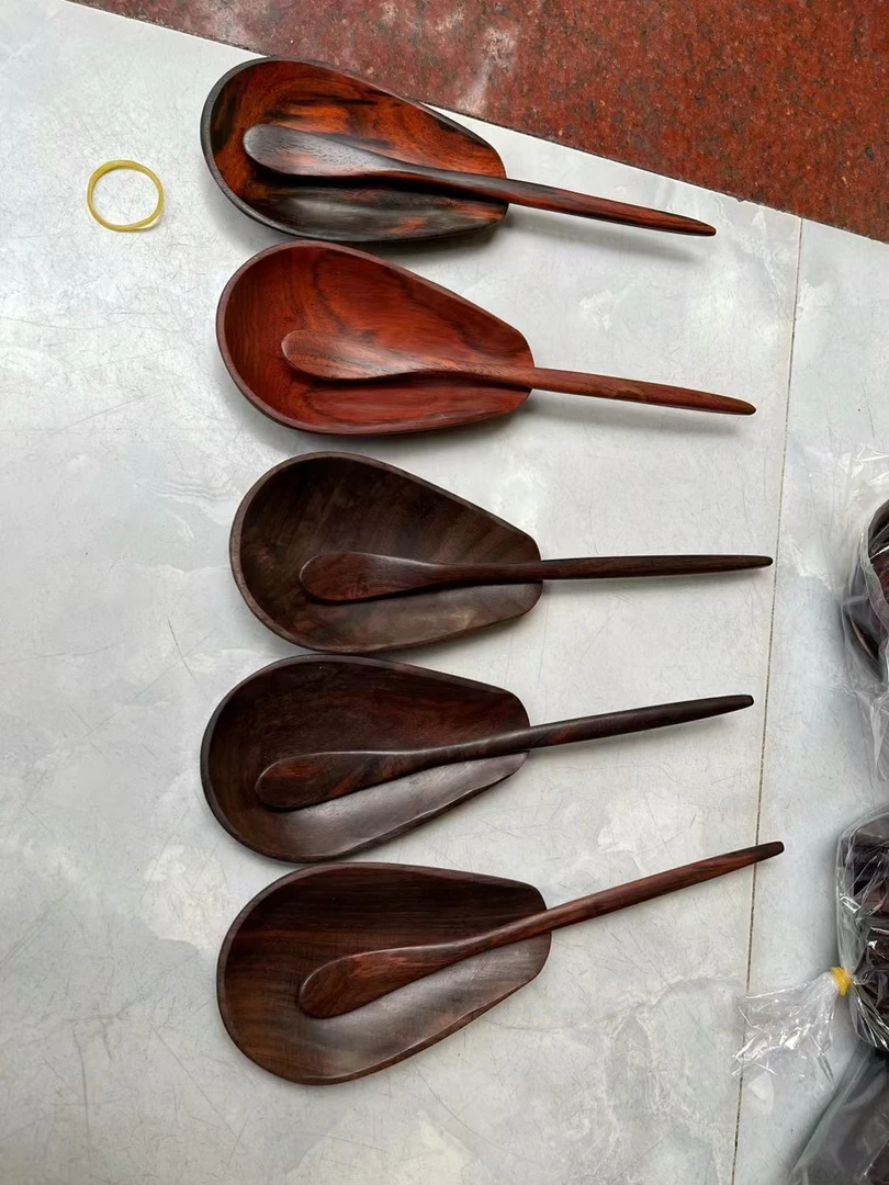 老挝大红酸枝 茶则 交趾黄檀茶则