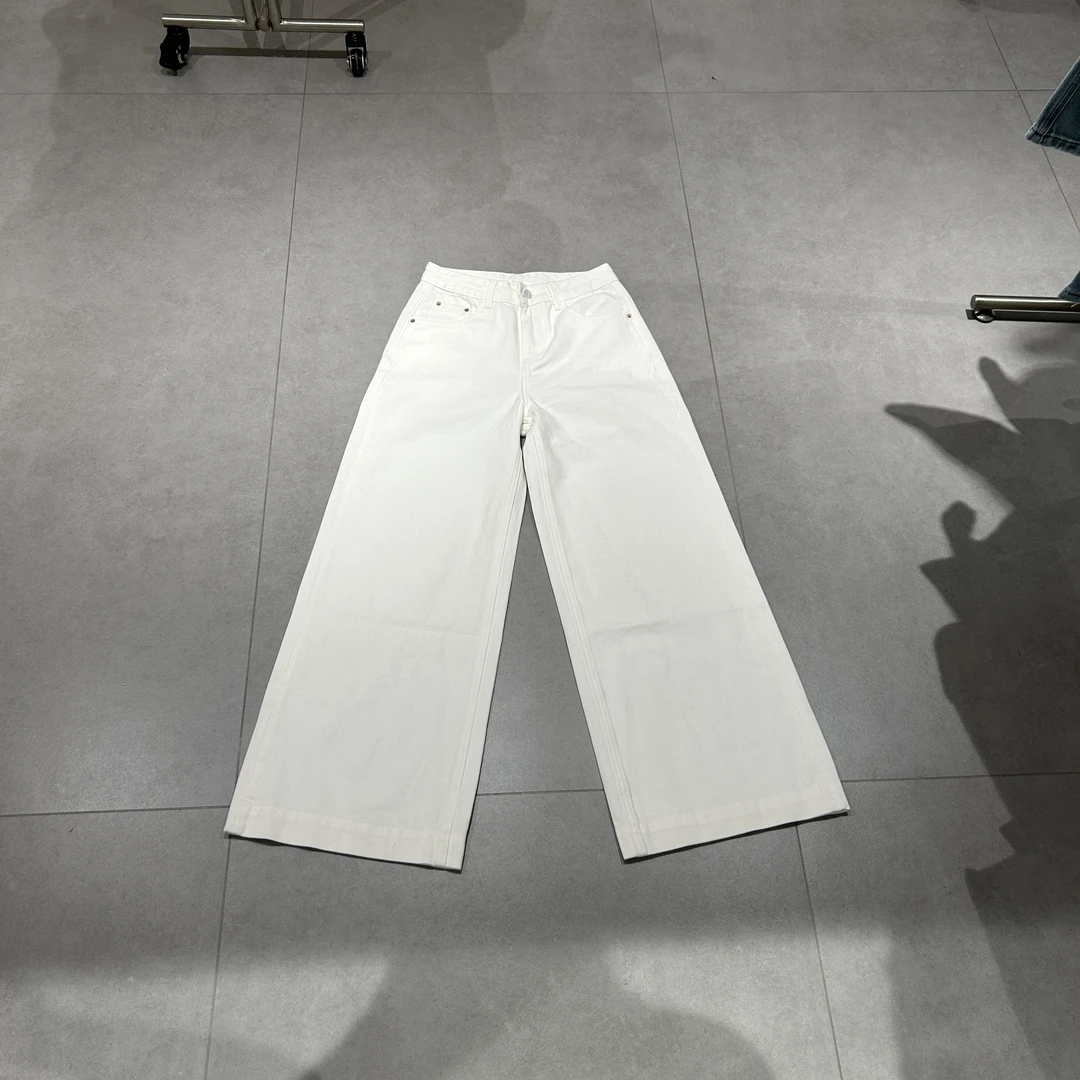 THE CHENCHEN春款【米奇刺绣】直筒牛仔裤25027