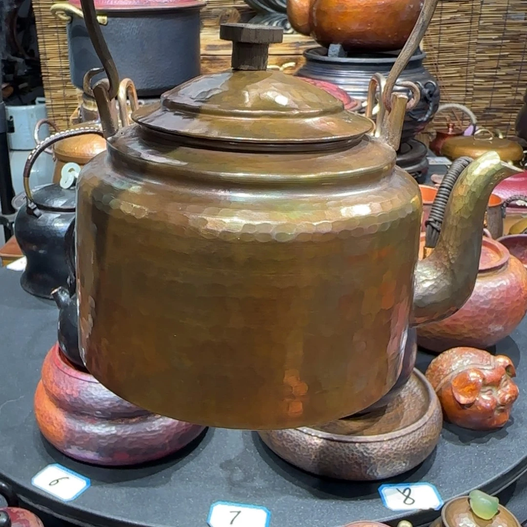 攀***尖鹿骨手串/手链紫铜手工制作铜壶约1升容量