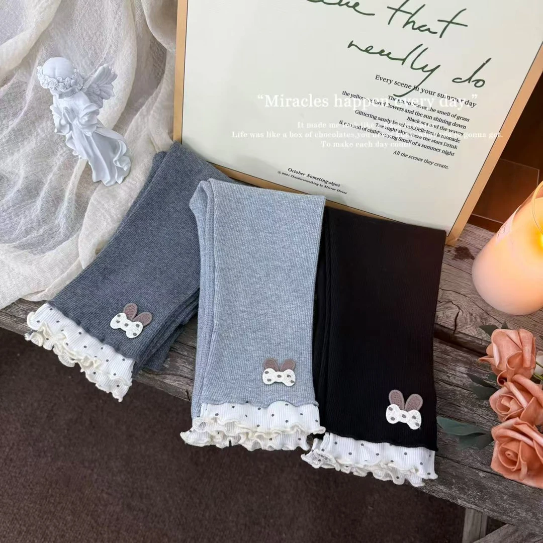 女童秋季打底裤儿童新款无骨韩版裤子拼接女宝宝可爱小童百搭长裤