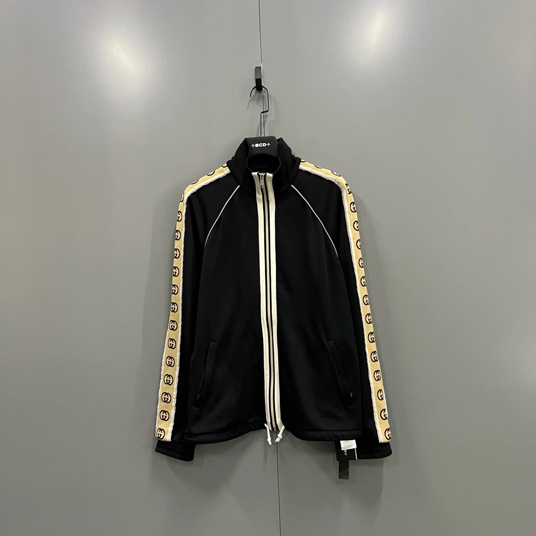 95新 GUCCI/古驰 （ll）侧边印花校服外套 S码/95新605655