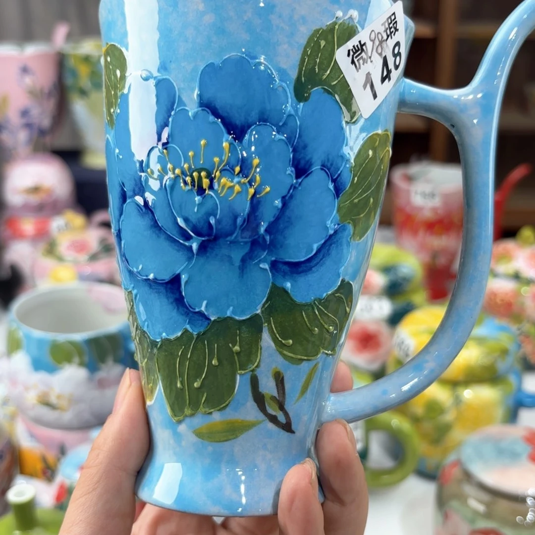 景德镇手绘高温釉下彩陶瓷茶具