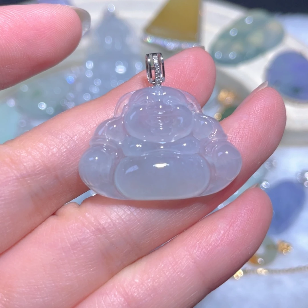 翡翠18K金镶嵌颈饰翡翠