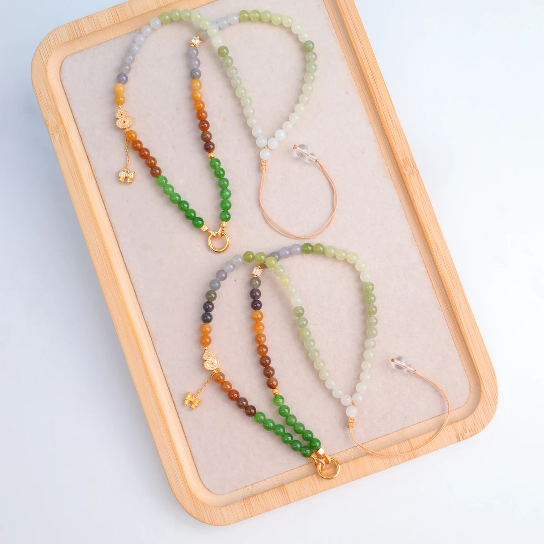 【琪琪珠宝】时尚和田玉渐变万能链——多样性发货发其一