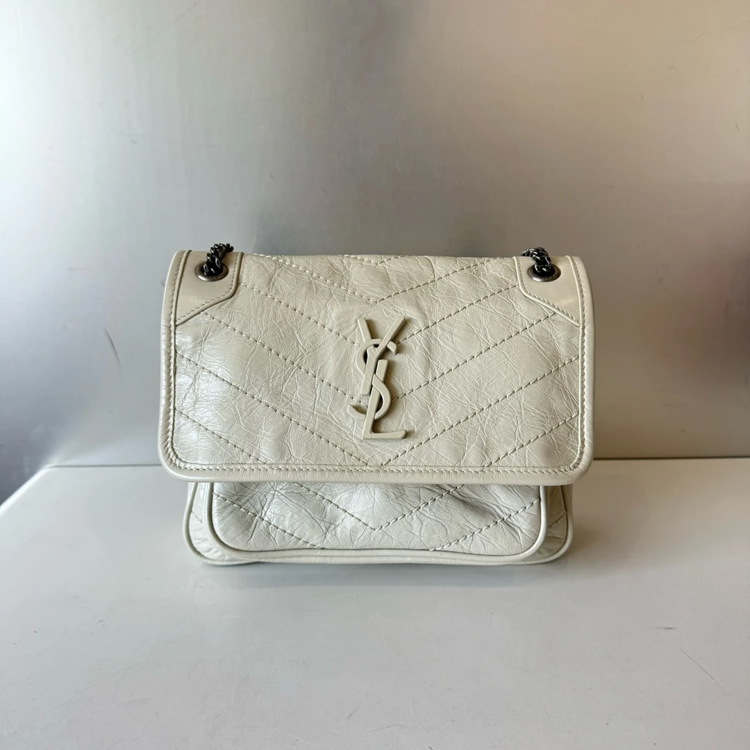 99新 YSL/圣罗兰 圣罗兰niki白色小号 d扣99新