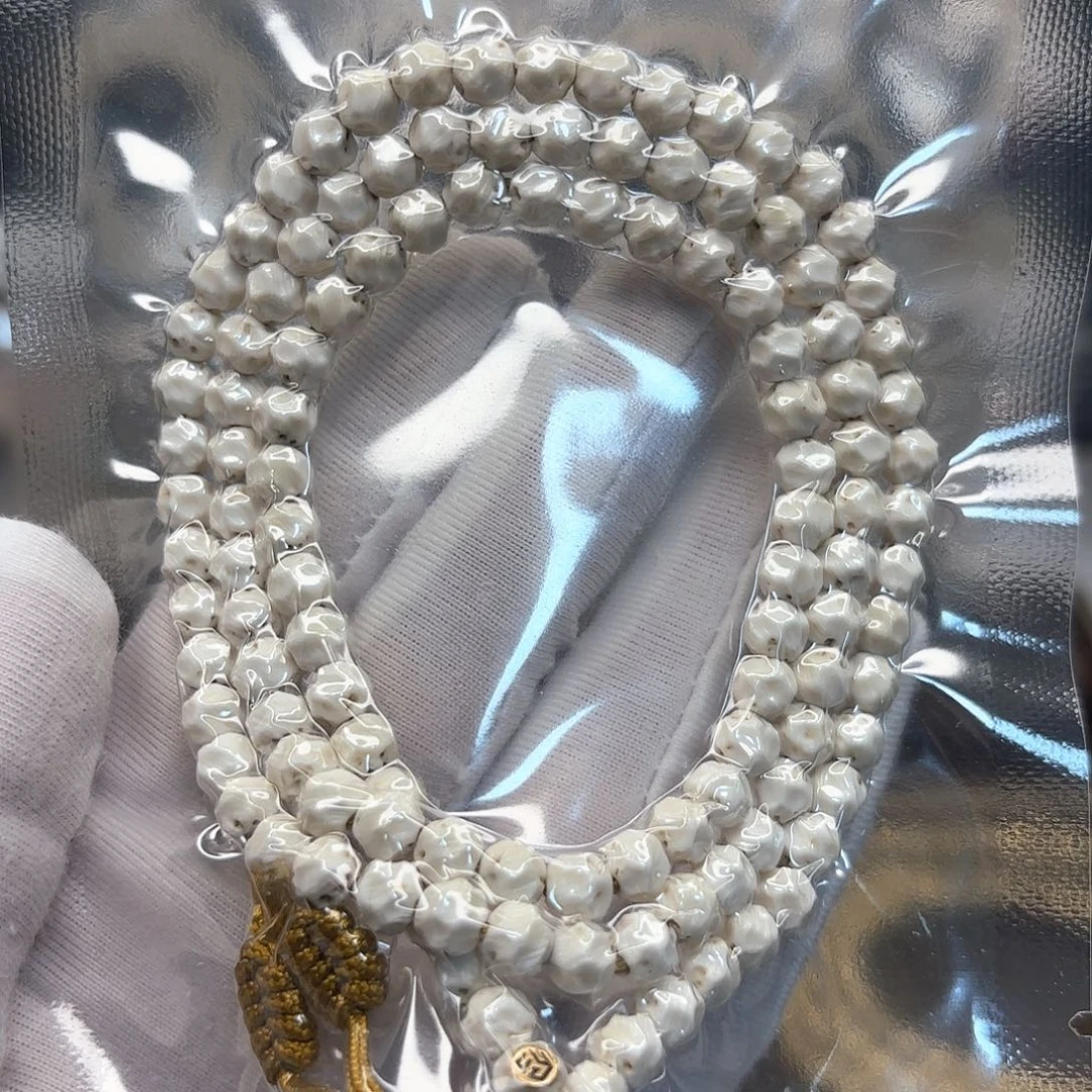 星月菩提吊坠顶尖牛货金标款骨瓷白6*6手精工无相找星