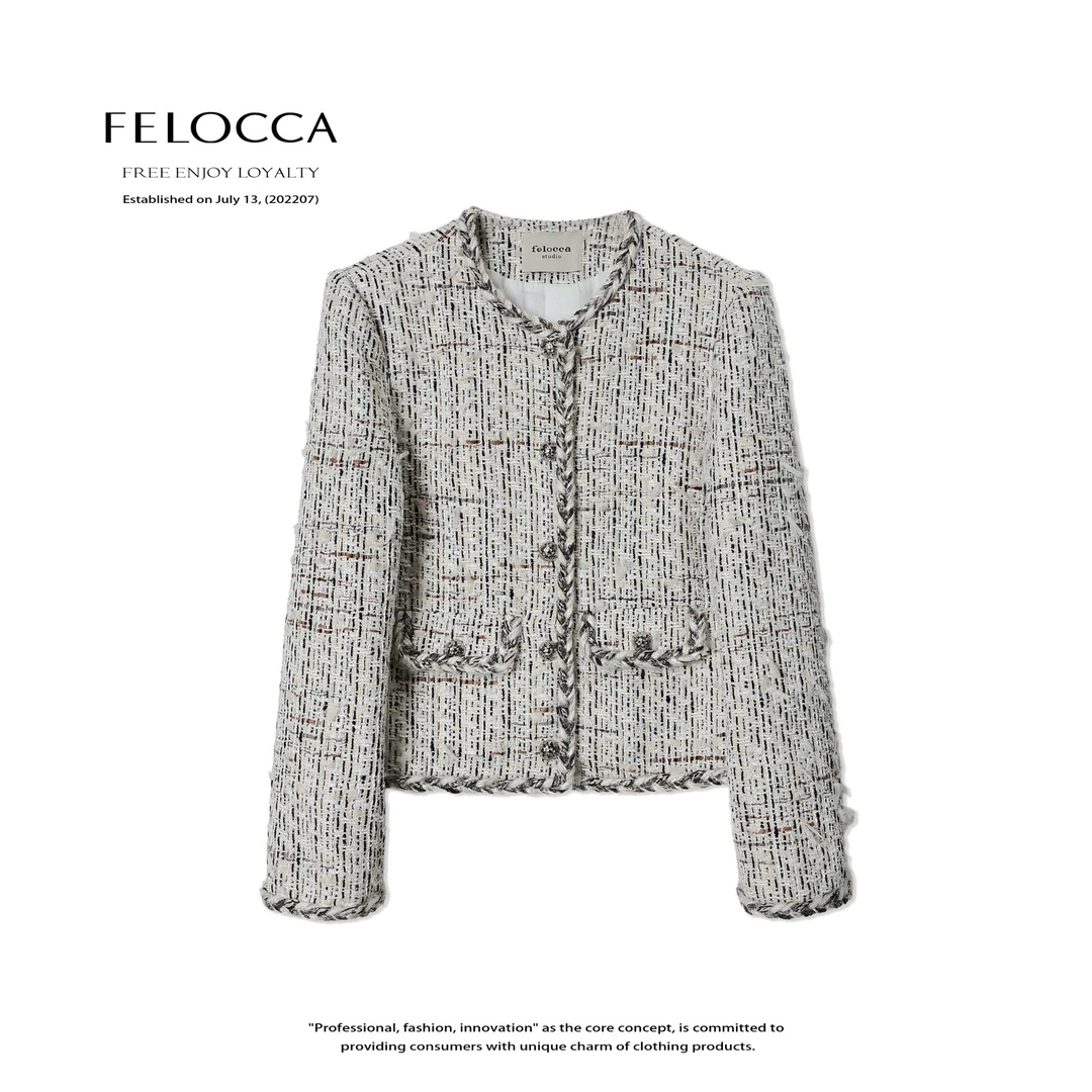 【FELOCCA】短款精致小香格子气质款外套 25AWT402
