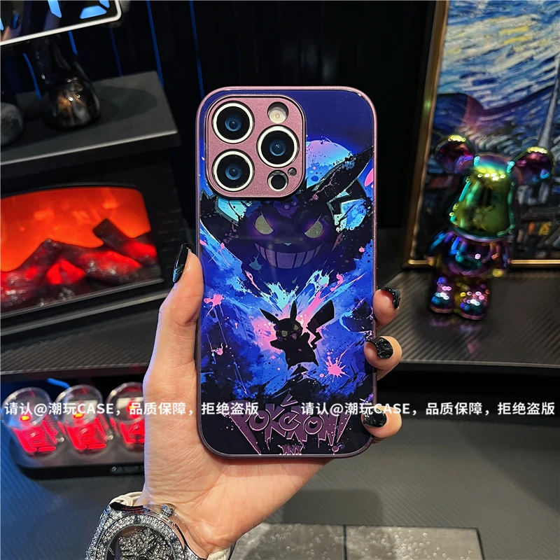 鎏金玻璃壳适用苹果16iPhone/华为荣耀/OPPO/VIVO/小米手机壳防摔