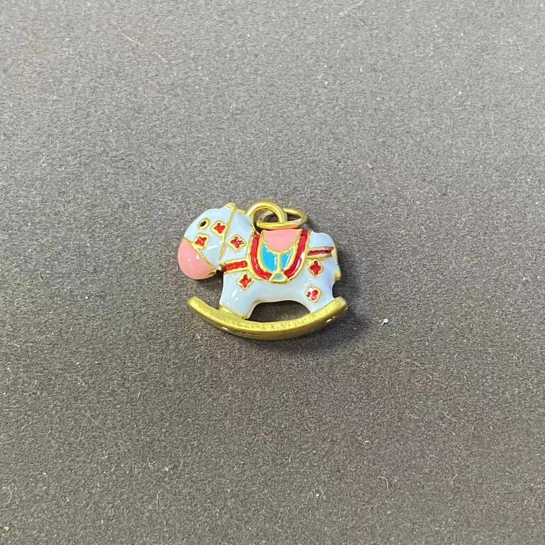 足金999烧蓝款木马穿红玛 瑙手串@@A255