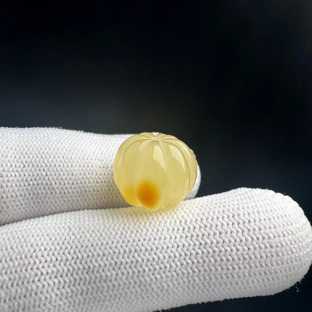 F1311天然蜜蜡 南瓜珠 15*12.6mm支持复检