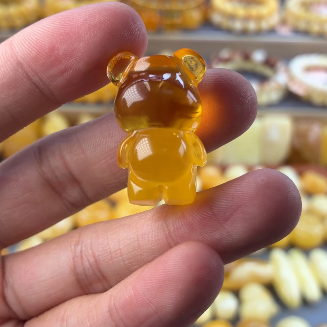 裸石琥珀未镶嵌福利款熊