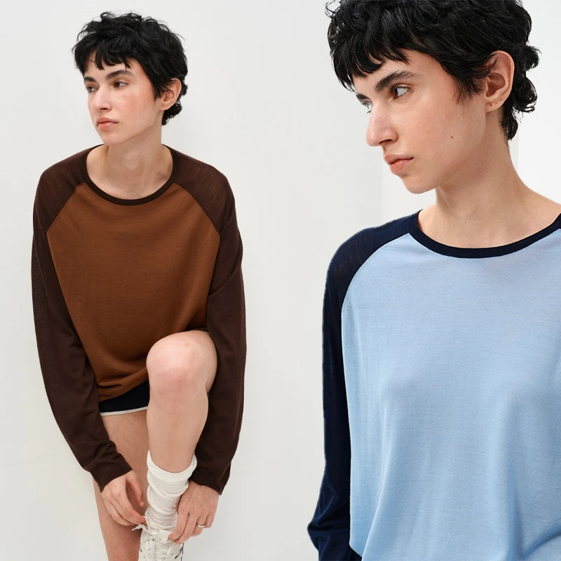 敲细18针出游服装女夏天穿搭美丽诺羊毛裸感防晒长/短袖轻量氧气