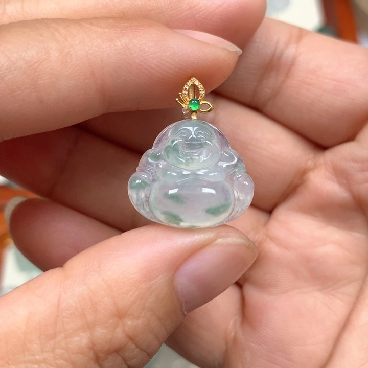 【闪购商品】翡翠18K金镶嵌吊坠(不含链)