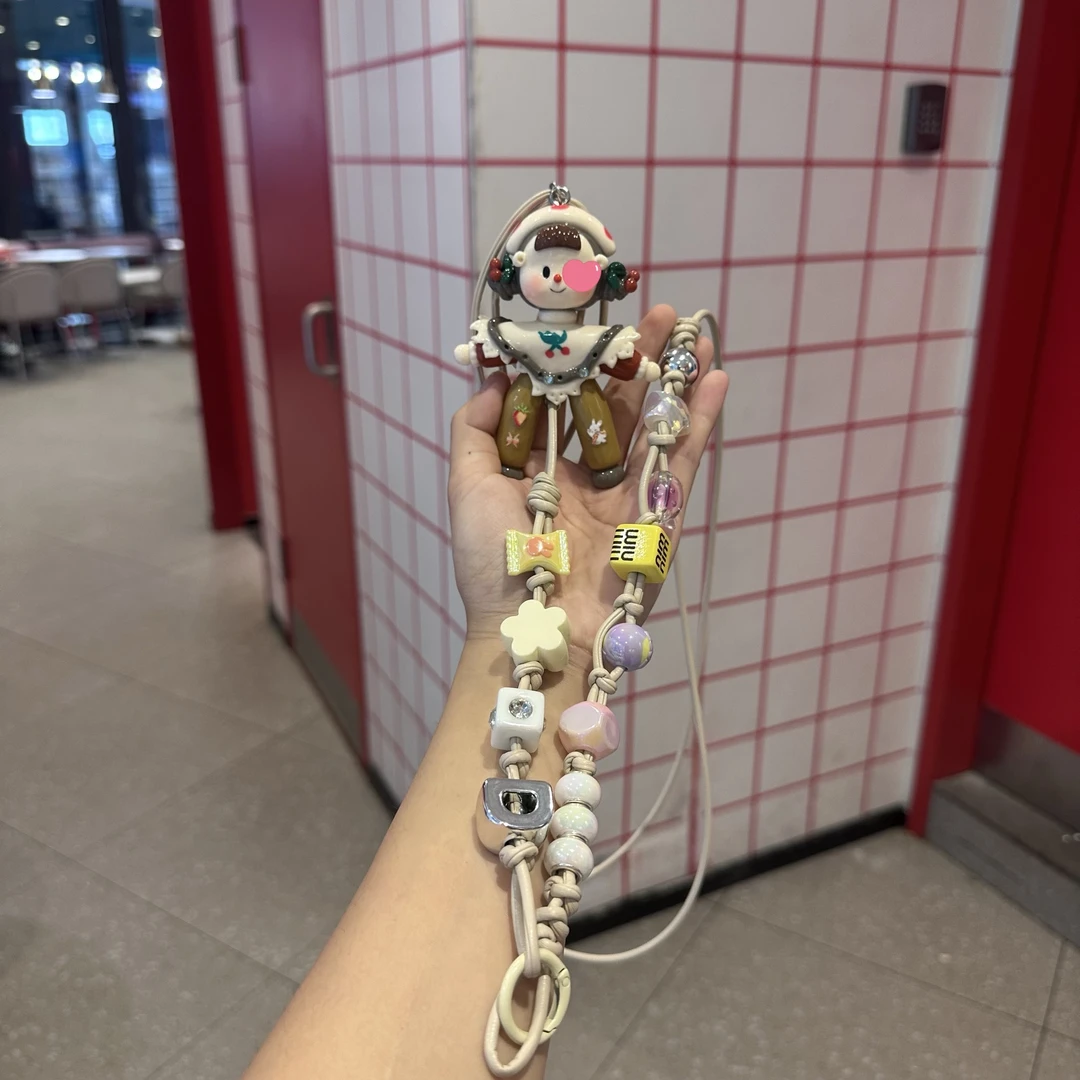 107樱桃妹妹时尚手机斜跨手机挂绳斜挎