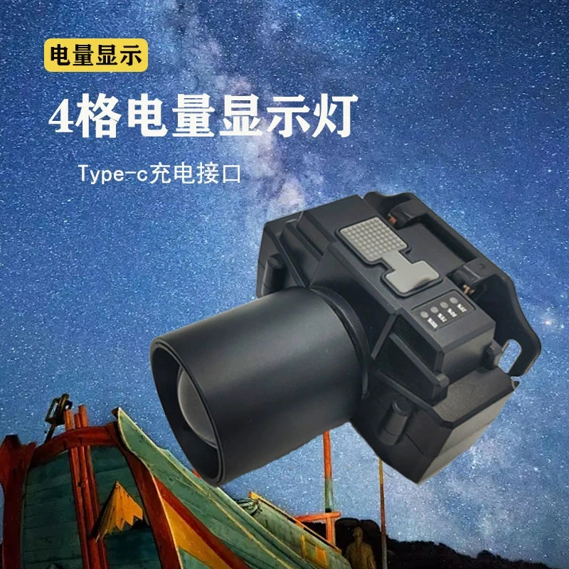 头灯强光户外伸缩头灯可充电特亮爆亮大功率头戴超亮照明维修