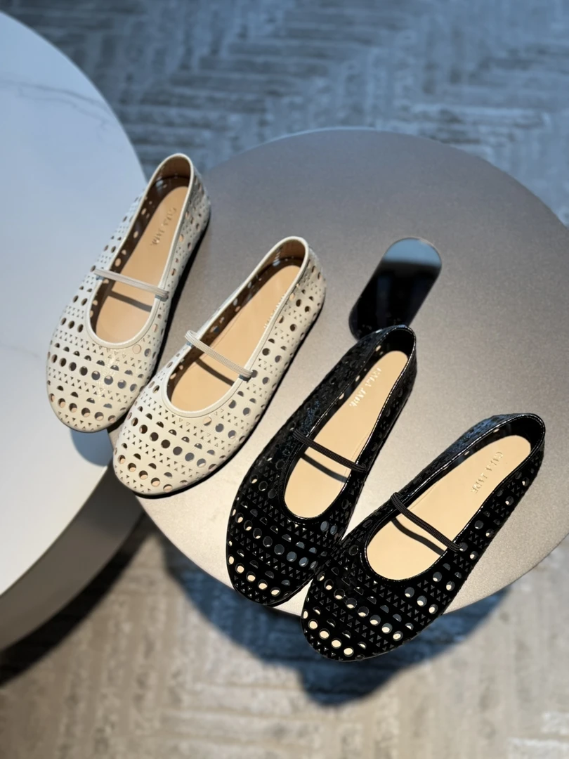 【舒安娜】花漾芭蕾鞋～波西米亚镂空圆头温柔玛丽珍单鞋 平底凉鞋