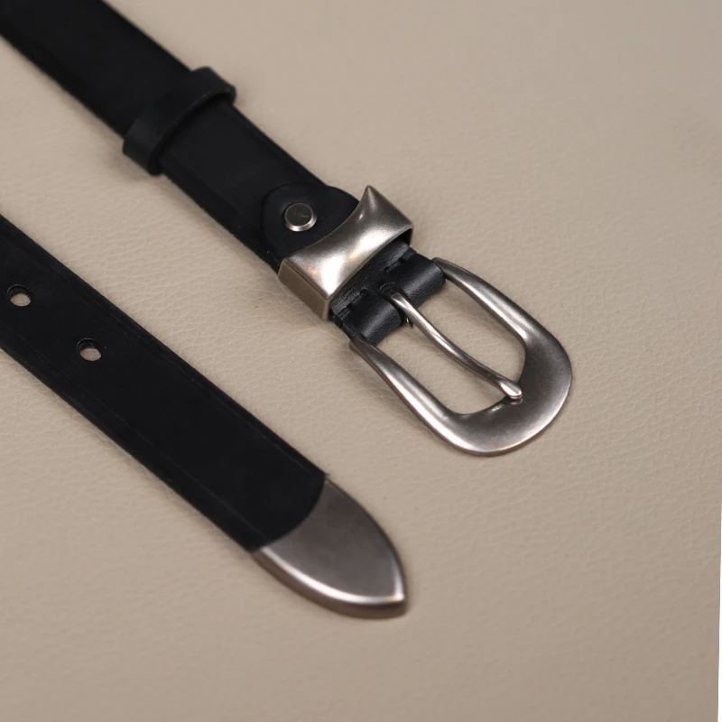 INGAIR硬野2025新款腰带光身高档休闲风百搭女男士男光面时尚皮带