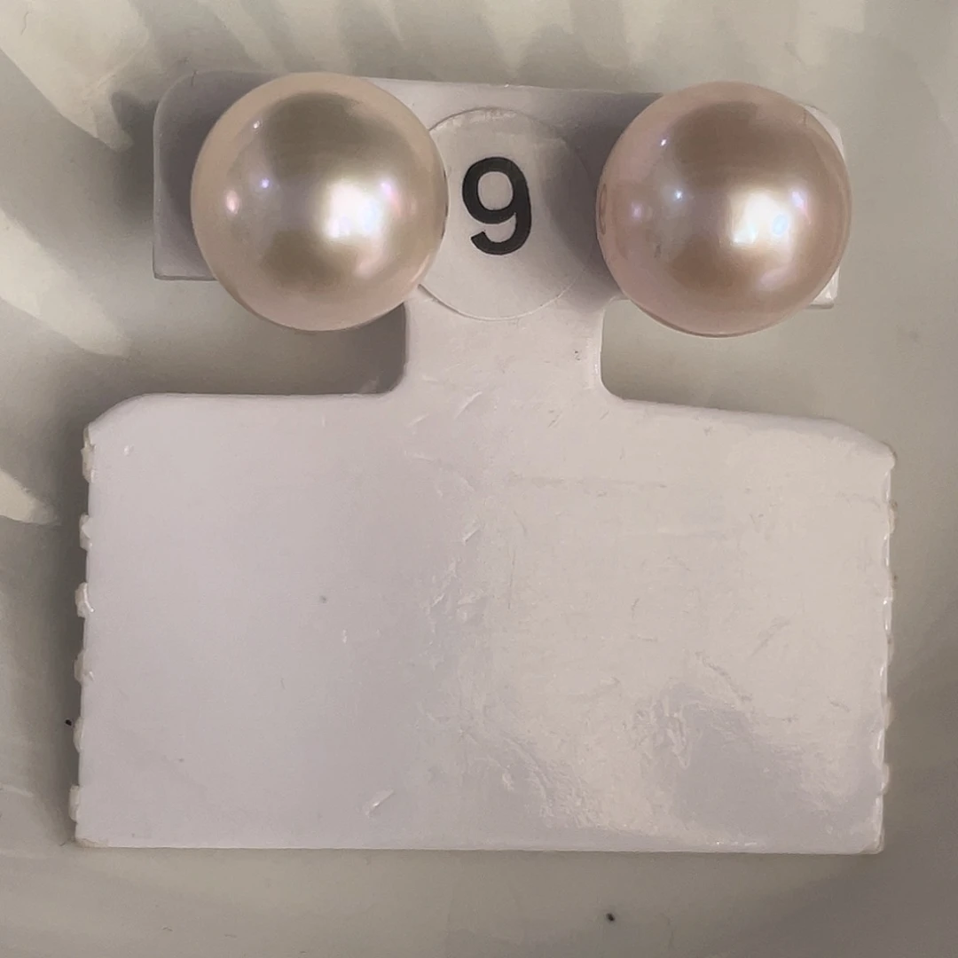 银S925镶嵌耳饰淡水珍珠