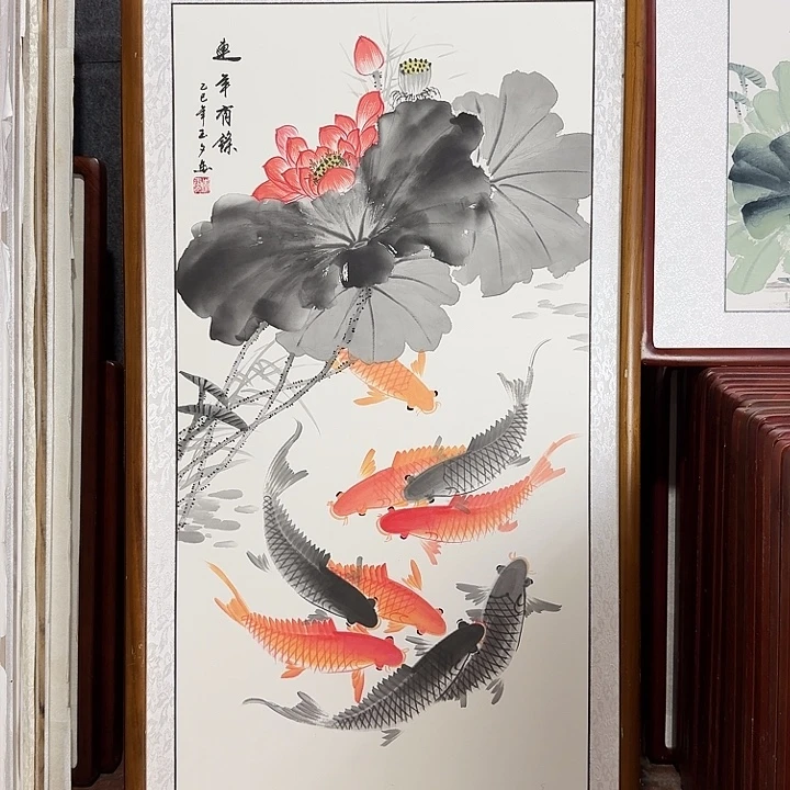 国画带框尺寸63*123厘米