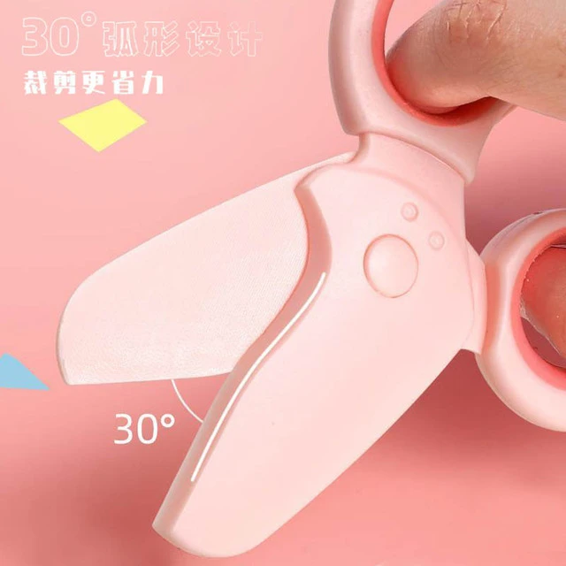 儿童剪刀幼儿园专用手工剪纸刀幼儿玩具塑料套装小孩小号花边圆头