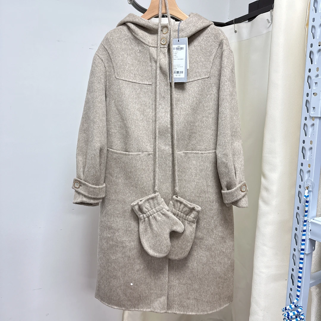 北方鹿 新款羊毛大衣连帽款 M95D0914