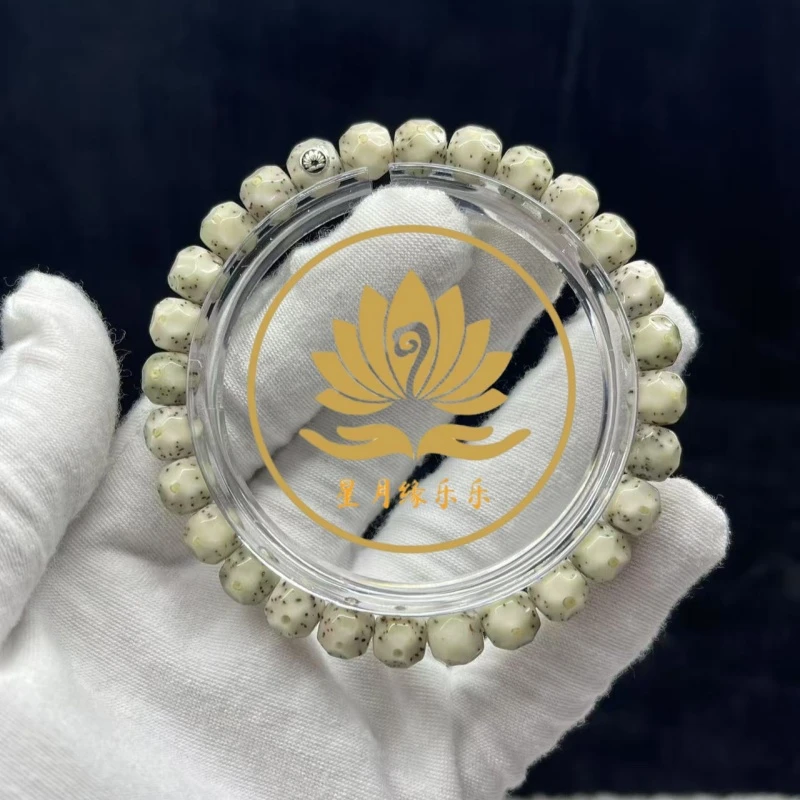 AS24原生态星月菩提手串纯手工无相8*7mm文玩好物【莲花银标】