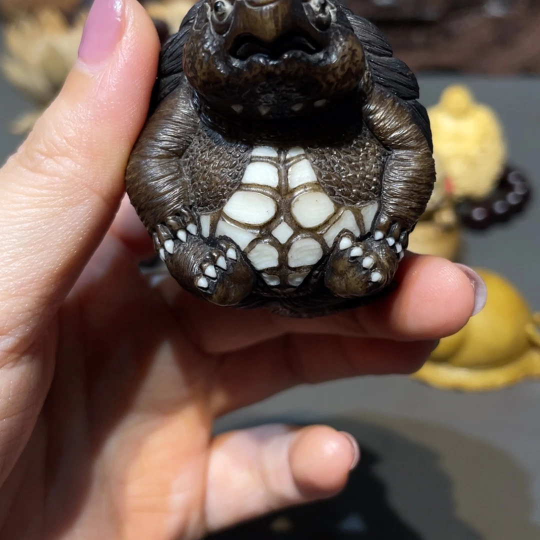 莱***告香榧木鹿角摆件工艺品