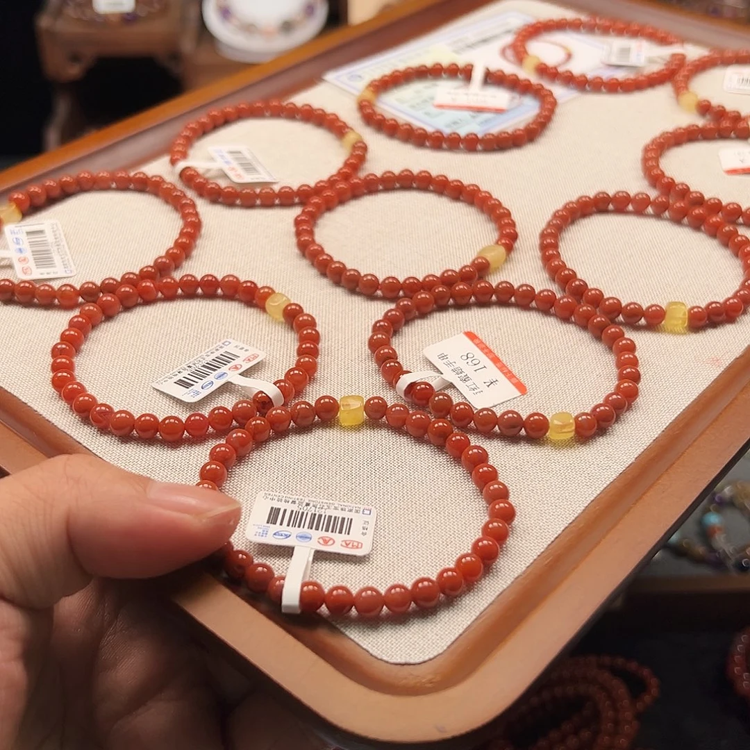 南红玛瑙未镶嵌手链