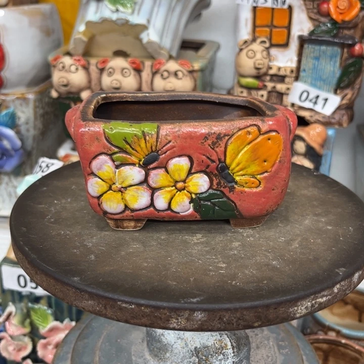 紫砂花盆粗陶材质多肉花盆