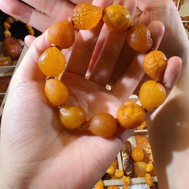 手链琥珀未镶嵌蜜蜡海漂手串